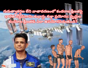 గురుత్వాకర్షణ లేని వాతావరణంలో కండరాల క్షీణతపై భారత వ్యోమగామి శుభాన్షు శుక్లా ప్రయోగం: వృద్ధుల కండరాల క్షీణతకు ఎలా ఉపయోగపడుతుంది?